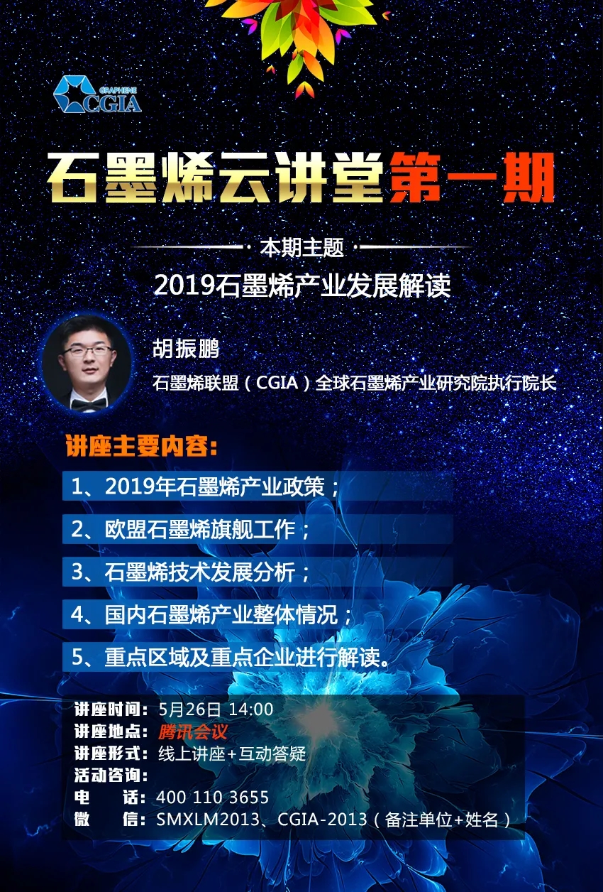 石墨烯云讲堂第一期 | 2019石墨烯产业发展解读